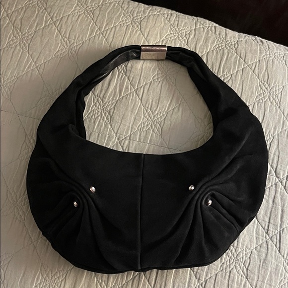 Yves Saint Laurent Handbags - YVES SAINT LAURENT Mombasa hobo bag in black suede w/ Diamond studs & Ruching